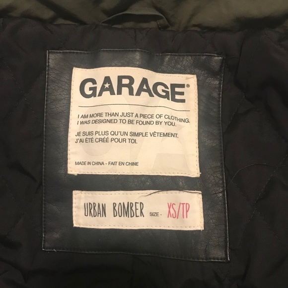 Garage Women Green/Black Bomber Jacket  XS - Picture 6 of 16